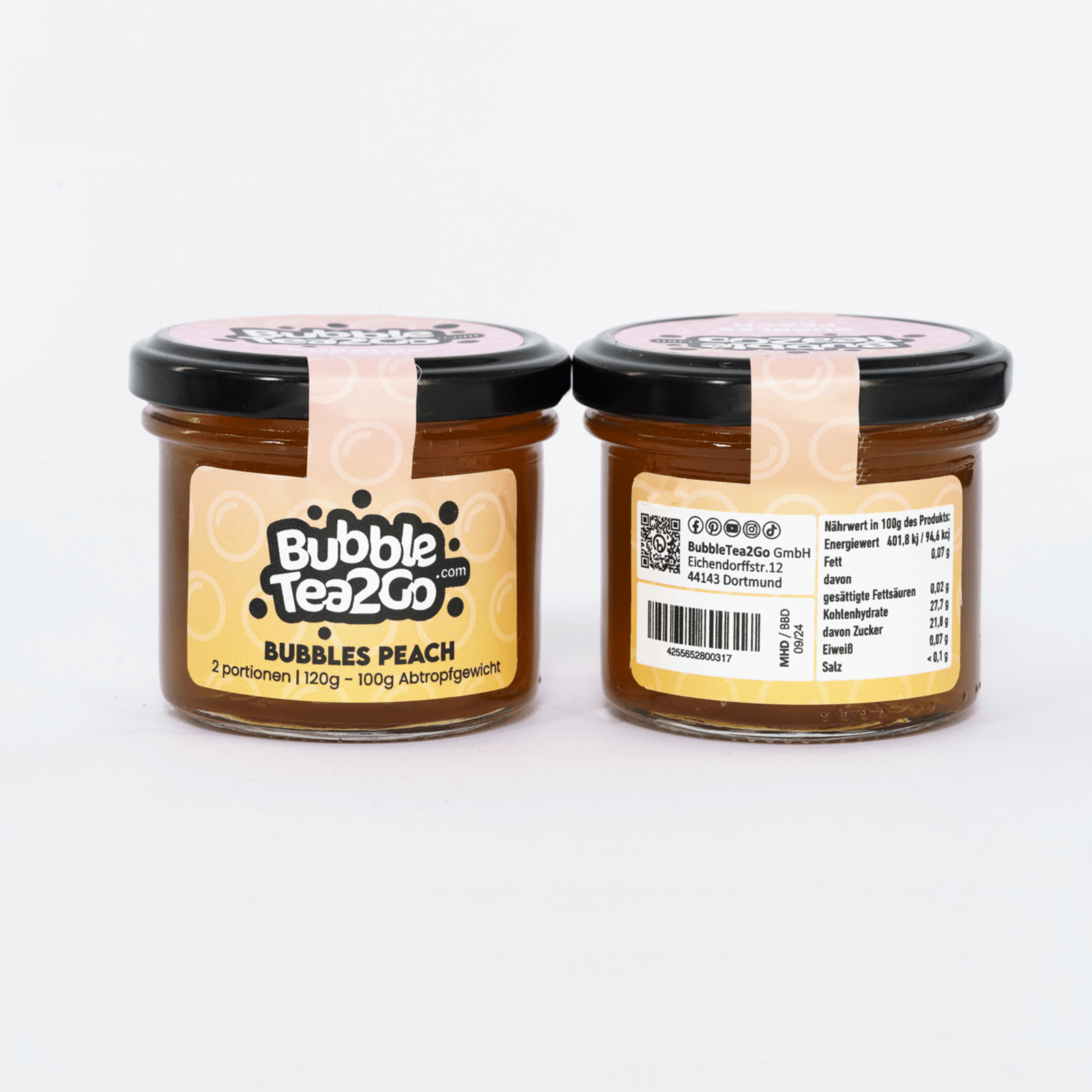 Bubbles - Melocotón 2 porciones (120g)